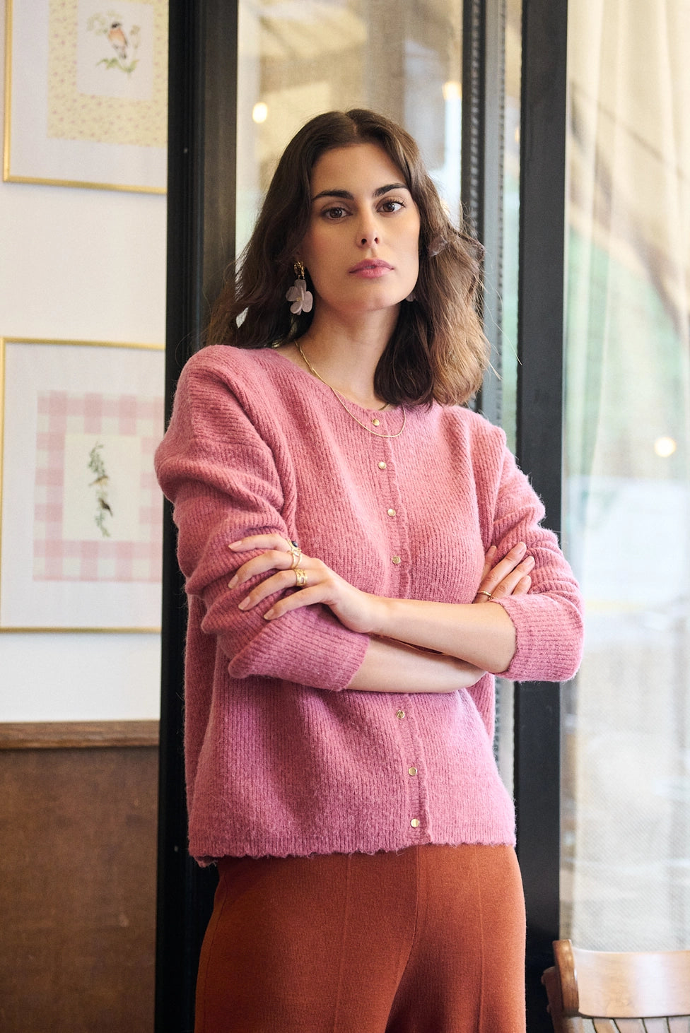 Cardigan Bruna - Bois de rose