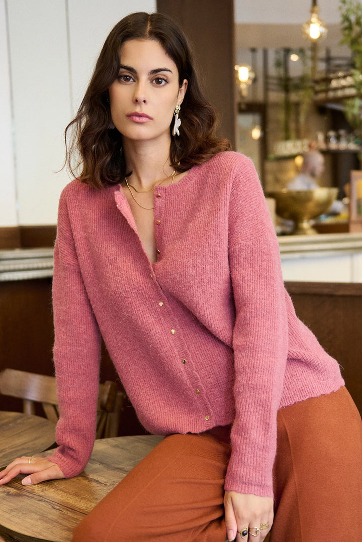 Cardigan Bruna - Bois de rose