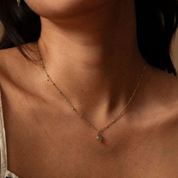 Collier Meli - Aventurine verte