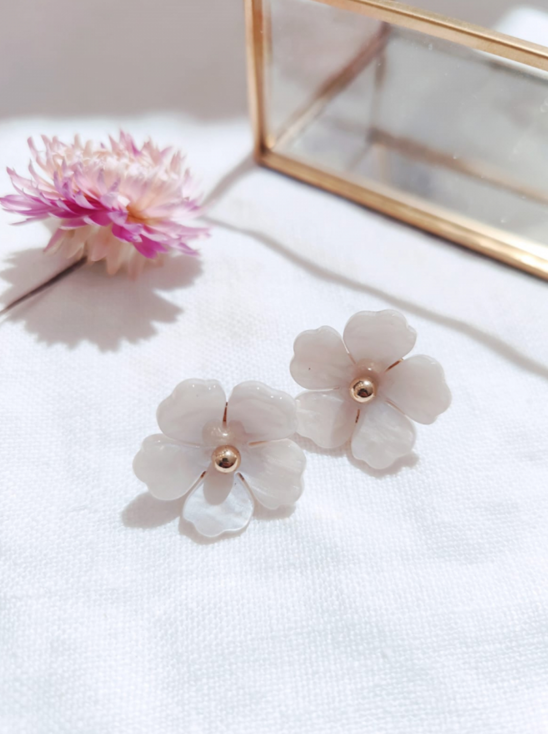 Boucles d'oreilles - Florence blanche