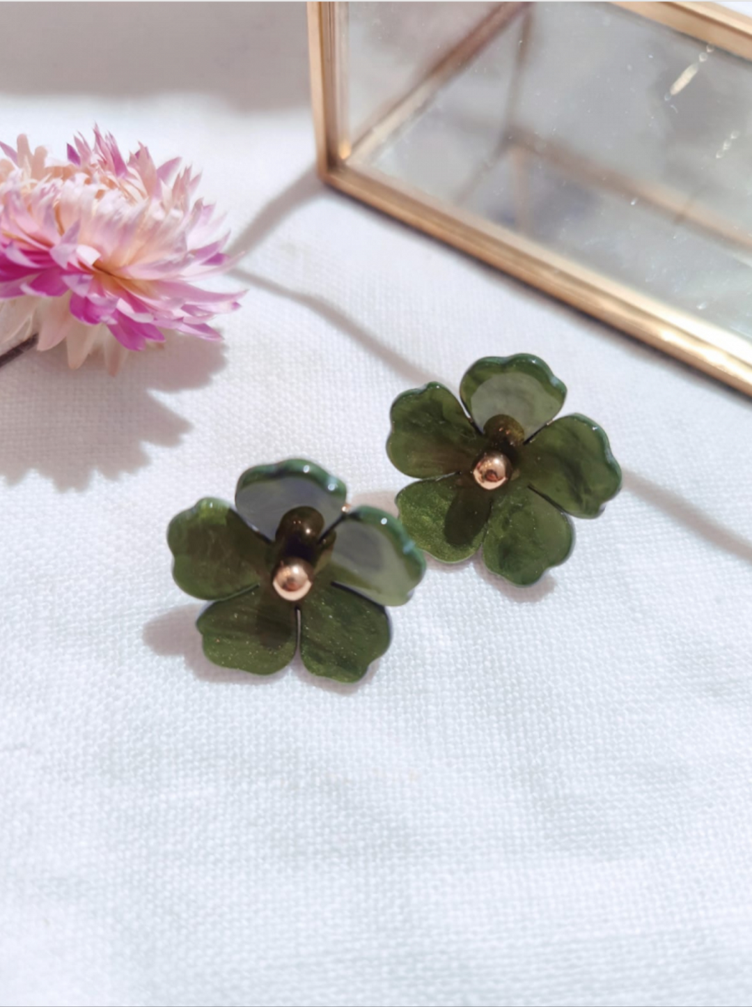Boucles d'oreilles - Florence vert