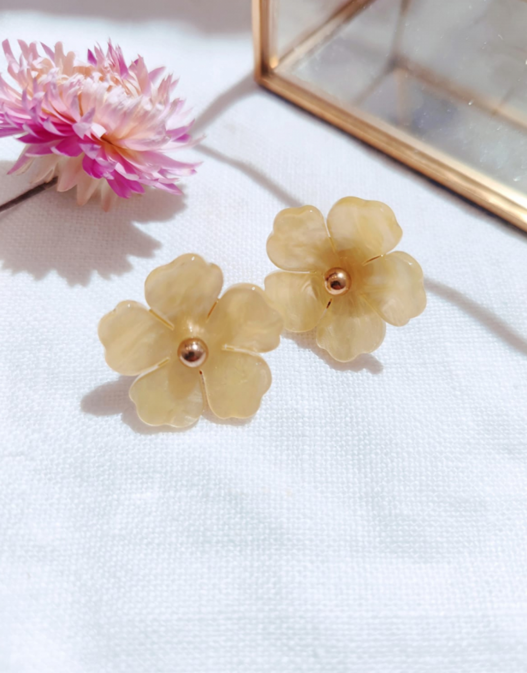 Boucles d'oreilles - Florence jaune
