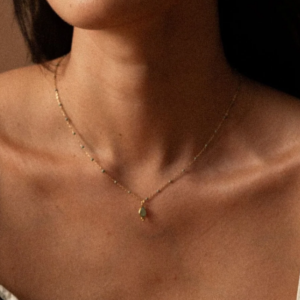 Collier Meli - Aventurine verte