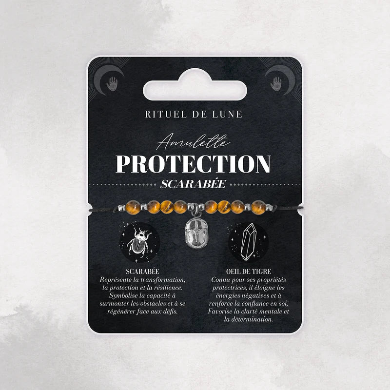 Bracelet amulette Protection: Le Scarabée