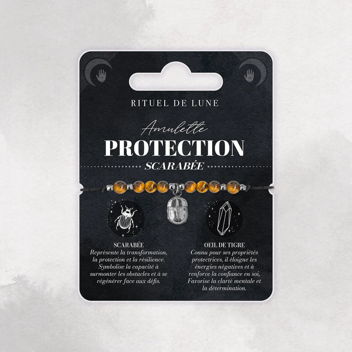 Bracelet amulette Protection: Le Scarabée